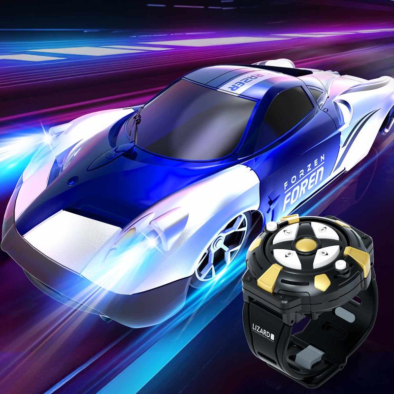 Wall Climbing Car，Electric Remote Toy Racing, with LED Light High-Speed Hobby Toy Vehicle, RC Car Gifts Age 3 4 5 6 7 8 9 Year Old Boys Girls(Red）