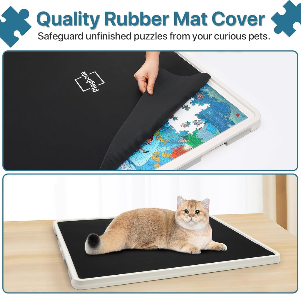 ⏰ LAST DAY 65% OFF 💥 1500 Pieces Rotating Plastic Puzzle Board with Drawers and Cover, 35"x27" Portable Spinning Jigsaw Puzzle Table for Adults, Upgraded Lazy Susan, Ideal Gift for Mum