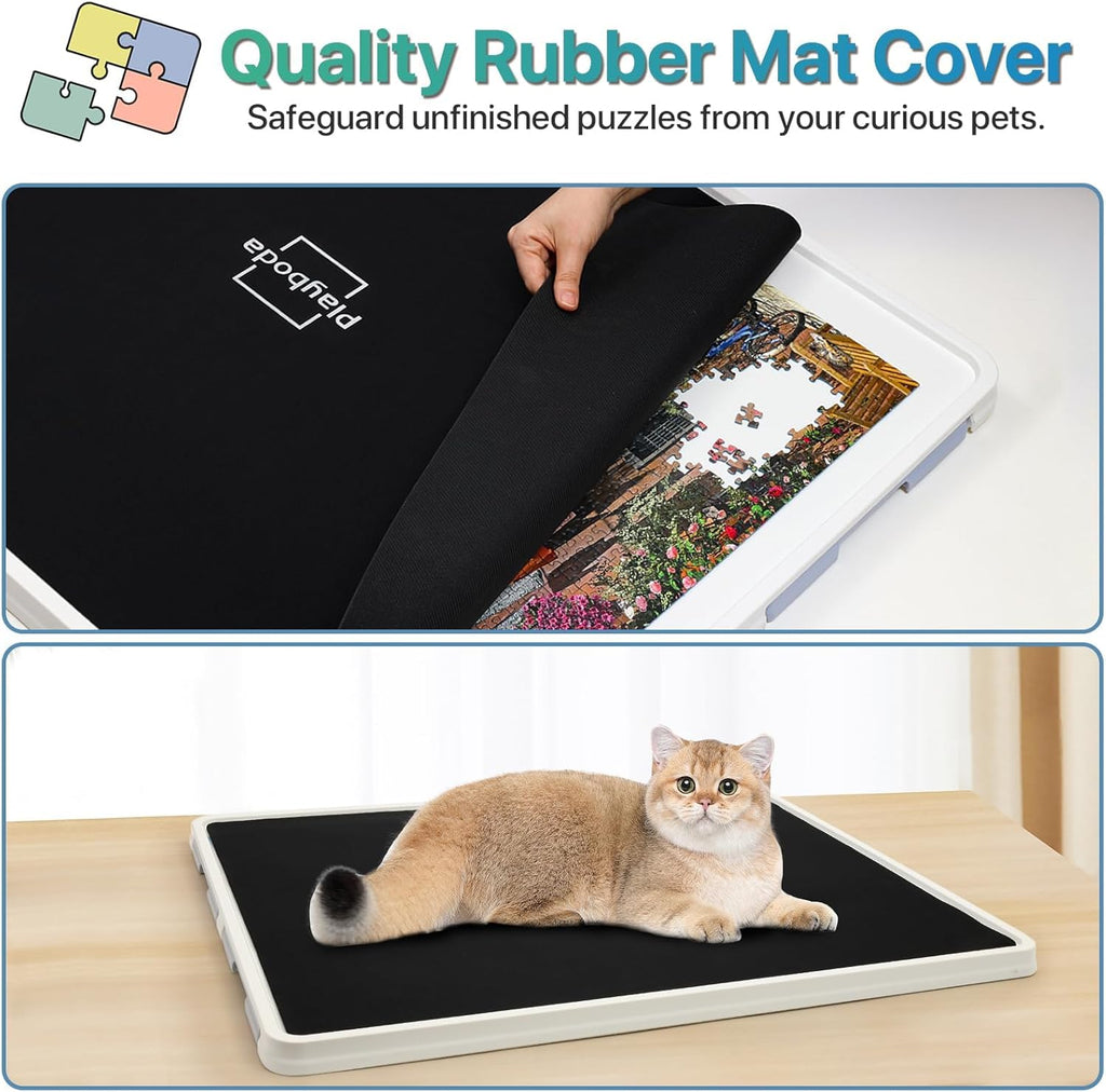 ⏰ LAST DAY 65% OFF 💥 1500 Pieces Rotating Plastic Puzzle Board with Drawers and Cover, 35"x27" Portable Spinning Jigsaw Puzzle Table for Adults, Upgraded Lazy Susan, Ideal Gift for Mum