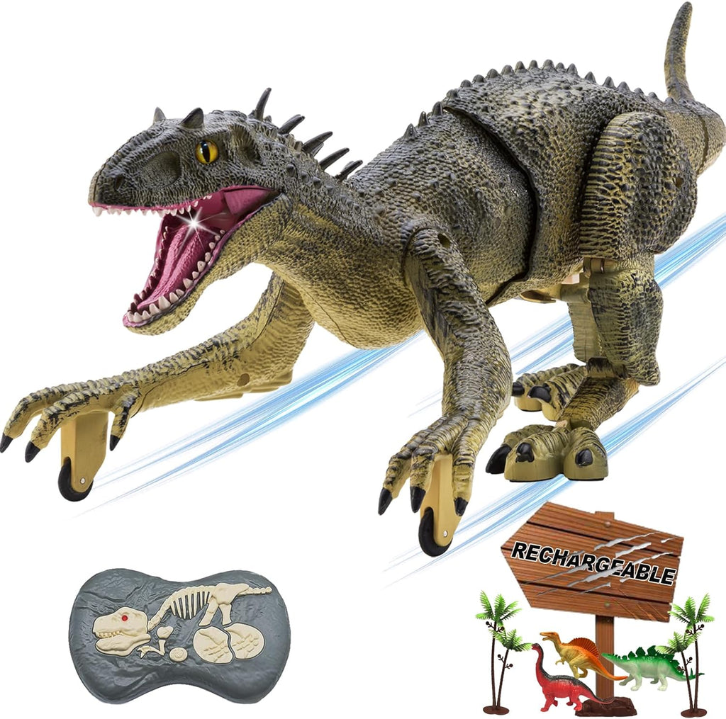 ⏰Kids' Gifts 💥 Remote Control Dinosaur Jurassic T Rex Toys for Boys Electronic RC Spray Raptor Walking Roaring Tyrannosaurus Rex Realistic 18.1" Rechargeable Birthday Gift for Kids Girls 3 4 5 6 7