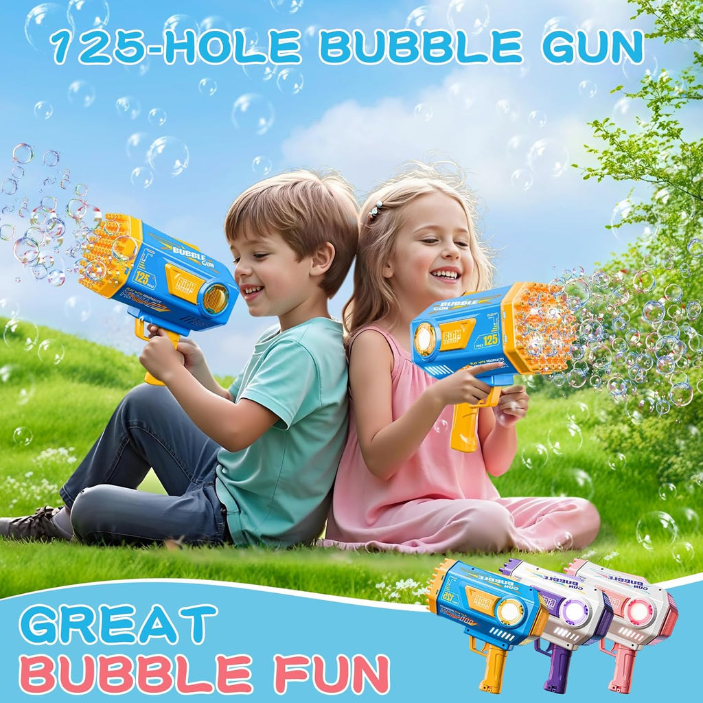 Bubble Gun, 69 Holes Bubble Machine Bubbles Kids Toys for Boys Girls Age 3 4 5 6 7 8 9 10 11 12 Year Old, Summer Outdoor Toy Birthday Wedding Party Halloween Favors
