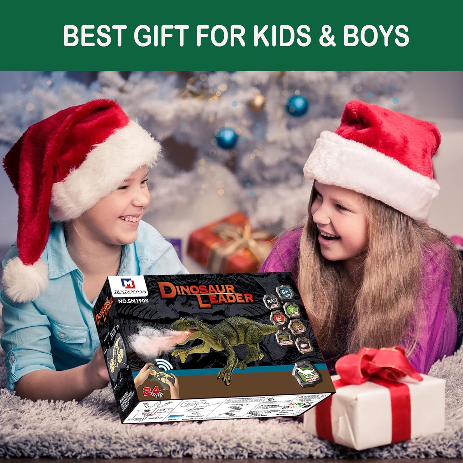 ⏰Kids' Gifts 💥 Remote Control Dinosaur Jurassic T Rex Toys for Boys Electronic RC Spray Raptor Walking Roaring Tyrannosaurus Rex Realistic 18.1" Rechargeable Birthday Gift for Kids Girls 3 4 5 6 7